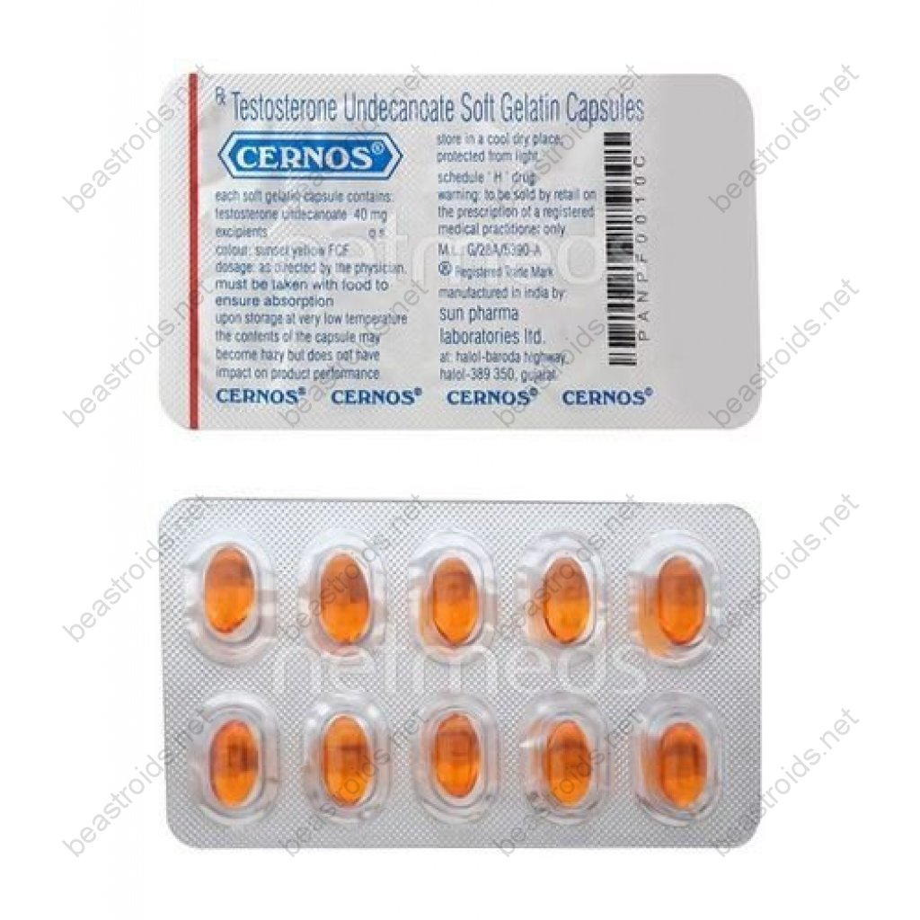 Cernos 40 mg - Testosterone Undecanoate - Sun Pharma, India Cernos 40 mg - Testosterone Undecanoate - Sun Pharma, India