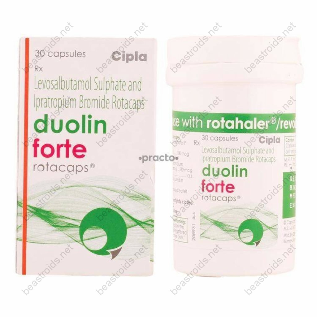 Duolin Forte Rotacaps 80 mcg - Ipratropium Bromide - Cipla, India Duolin Forte Rotacaps 80 mcg - Ipratropium Bromide - Cipla, India