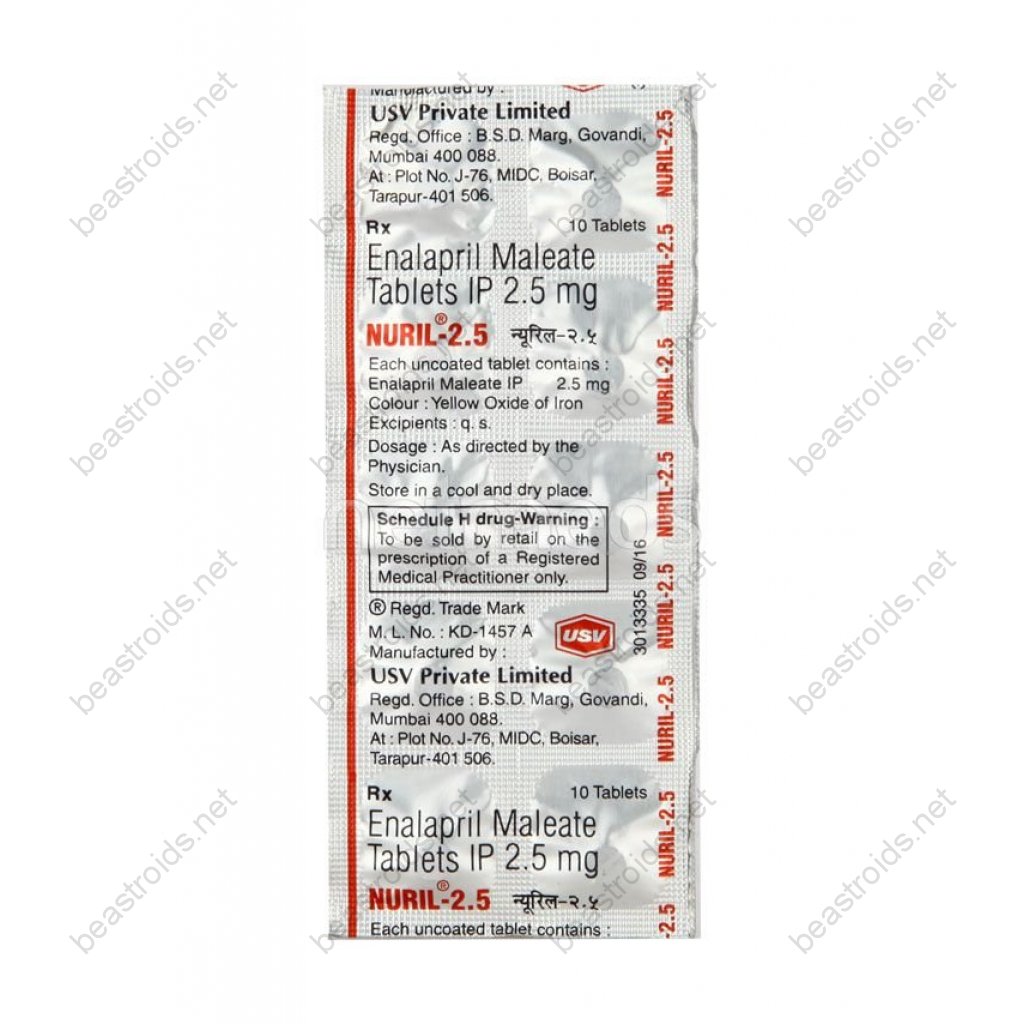 Nuril 2.5 mg - Enalapril - USV Limited, India Nuril 2.5 mg - Enalapril - USV Limited, India
